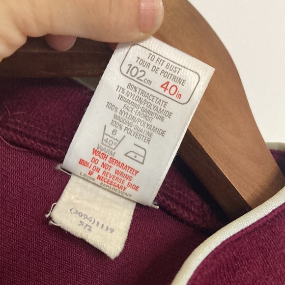 Vintage Lounge Gown Women Large XL Dark Red Maxi Robe Nightgown Grannycore - Picture 10 of 11